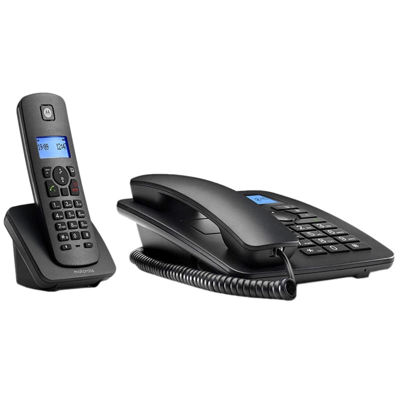 Telefone Motorola C4201 Combo Fixo e Sem Fios Preto - Image 2