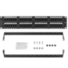 Patch Panel Lanberg 48 Portas 2U 19" Cat.6 Preto