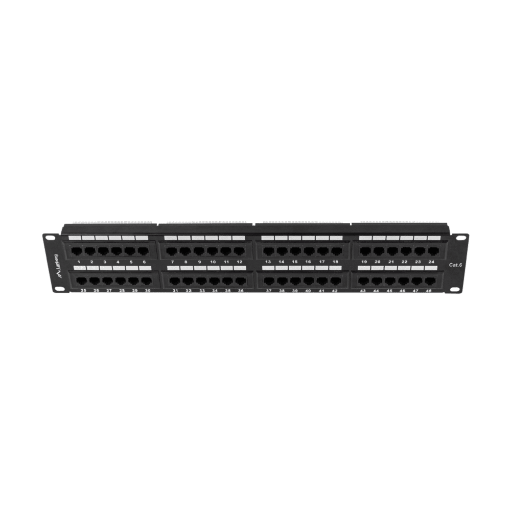 Patch Panel Lanberg 48 Portas 2U 19" Cat.6 Preto - Image 2