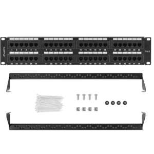 Patch Panel Lanberg 48 Portas 2U 19" Cat.6 Preto