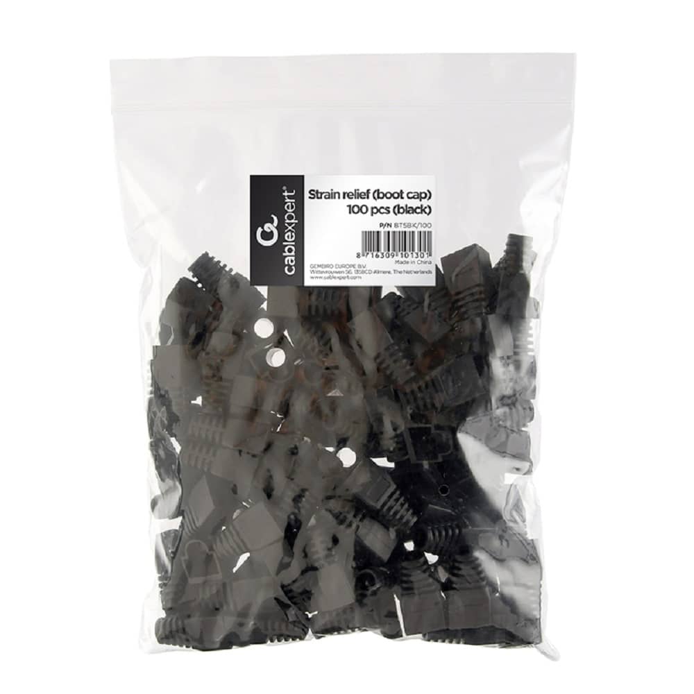 Proteção de Plástico para Ficha de rede RJ45 Preta Saco de 100Pcs - Image 2