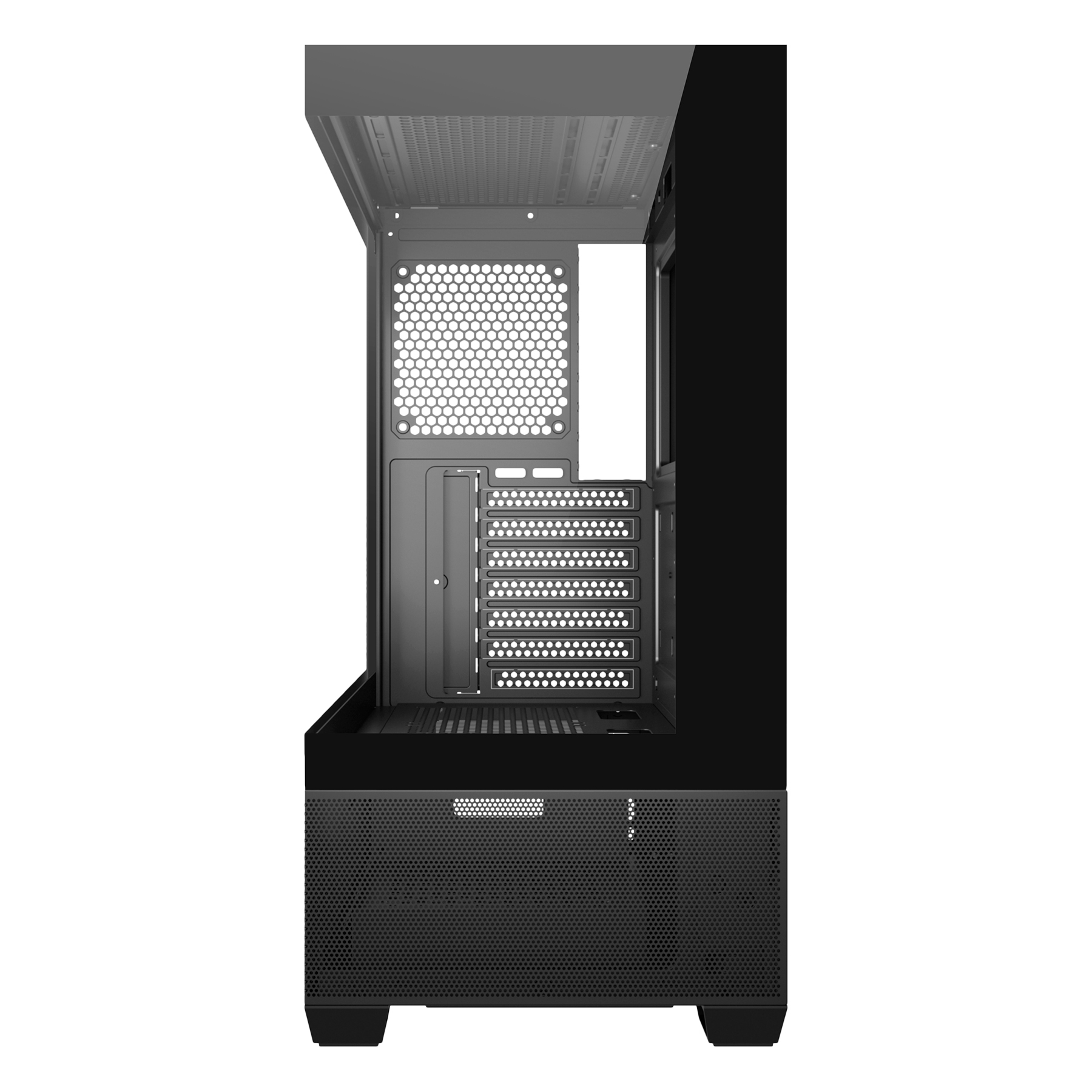 Caixa ATX Unykach Revelat Black Frontal e Lateral de Vidro Temperado USB-A 3.0 USB-C e Áudio HD - Suporta Refrigeração Liquida - Image 2