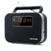 Rádio Digital Portátil  MUSE M-081 Com Relogio Preto