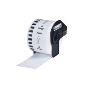 Rolo Etiquetas Compativel Brother DK22223  50mm x 30.48 metros texto preto fundo branco
