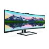 Monitor Profissional Ultrapanorámico Curvo Philips 499P9H 48.8"  Dual QHD  Webcam  Multimedia Regulável em Altura Preto