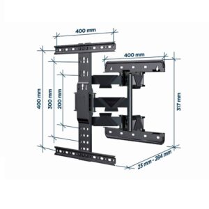 Alternative view of Suporte Parede Gembird TV Full Motion  32"-65" 36Kg Vesa 400x400