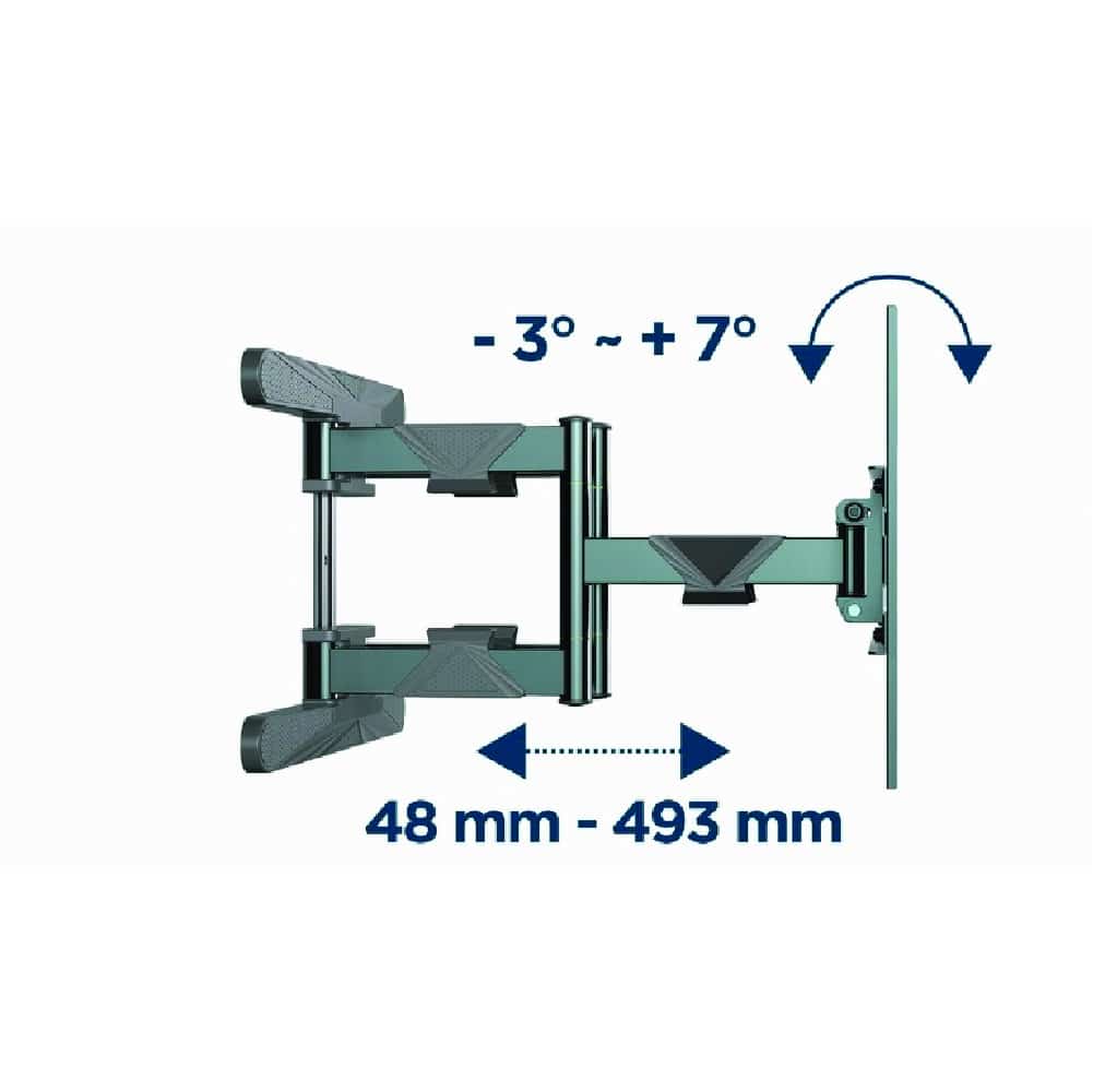 Suporte Parede Gembird TV Full Motion 40"-80" 50Kg Vesa 600x400 - Image 3