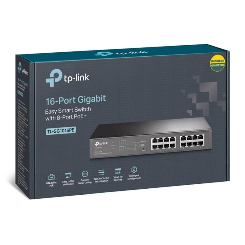 Switch TP-LINK TL- SG1016PE 16portas Gigabit 8xPoE 802.3af - Image 2