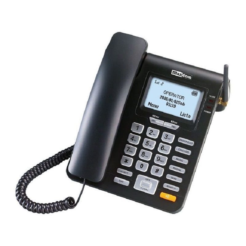 Telefone Secretária Maxcom Comfort MM28D Single SIM 2G Preto