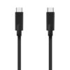 Cabo Aisens A107-0707 USB 3.2 Type-C para Type-C 5GBPS 3A até 60W transferencia até 625Mbps 5 metros Preto