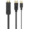 Cabo Conversor Aisens A122-0641 HDMI Macho para DisplayPort Macho + USB Macho  até 10W  2250Mbps 10cm + 1.8m