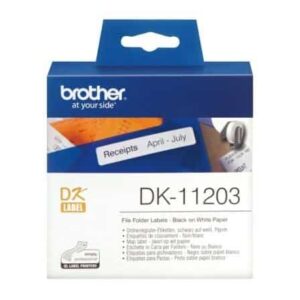 Rolo Etiquetas Originais Brother DK11203  17x87 mm 300 unidades Pré Cortadas
