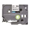 Fita Original Brother TZe-241 Laminada  Texto Preto em Fundo Branco 18mm x 8 metros