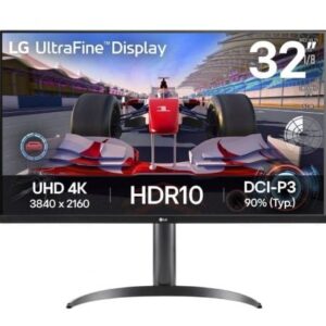 Monitor Professional LG UltraFine 32UR550K-B 31.5"  4K  60HZ 4ms HDMI e DP Multimídia  Regulável em altura