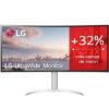 Monitor Profissional Ultrapanorámico LG UltraWide 34WQ650-W 34"  WFHD  Curvo Multimedia  Regulavel em Altura Prateado e Branco