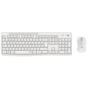Teclado e Rato Sem Fios Logitech Silent Touch MK295 Branco