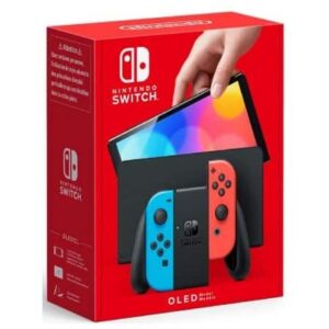 Nintendo Switch Versão OLED Azul Neom  Vermelho Neon  Inclue Base e 2 Comandos Joy-Con
