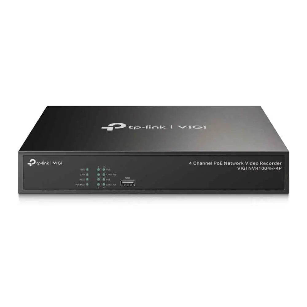 Gravador de Vídeo Vigilância TP-Link PoE Network 4 Channel 1-Bay