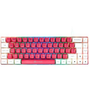 Teclado Mecânico GAMIAC TKL RGB69G SF Kailh Azul Branco Rosa
