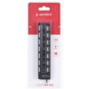 Hub Usb 2.0 Gembird UHB-U2P7-03 Saidas 7xUSB 2.0 com interruptores e Carregador