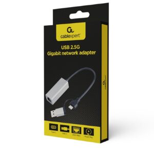 Alternative view of Adaptador Gembird A-USB3AC-LAN2G-01 USB3.0 e Type-C para RJ Gigabit