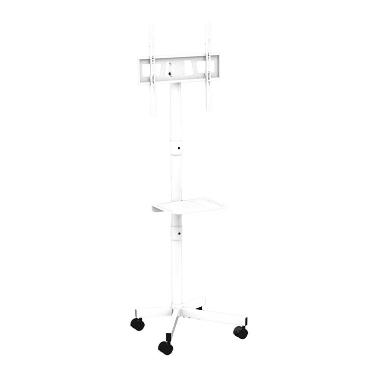 Suporte de Pé Gembird TVS-55T-03-W com rodas e prateleira suporta 32" a 55" Branco