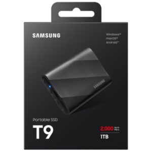 Disco SSD Externo Samsung T9  1TB USB 3.2 Gen 2x2 Preto