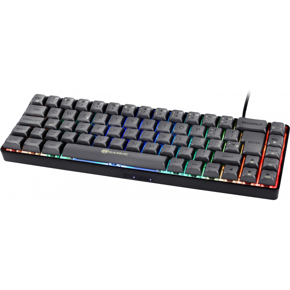 Teclado Mecânico GAMIAC TKL RGB69G SF Kailh Azul Preto Cinzento