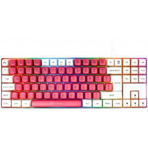 Teclado Mecânico GAMIAC TKL RGB90G Kailh Azul Branco Rosa