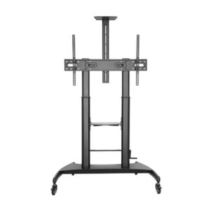 Alternative view of Suporte de Pé Gembird TVS-100T-02 para TV com rodas  e Prateleira  Ajustavel em Altura suporta até 100"