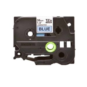 Fita Original Brother TZe561 Laminada Texto Preto em Fundo Azul  36mm x 8 metros