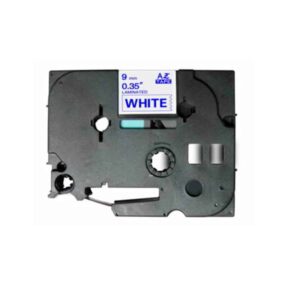 Fita Compatível Brother TZe223  Laminada  Texto azul sobre fundo branco -  9mm x 8 metros