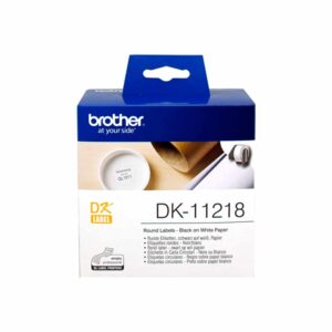 Rolo Etiquetas Original Brother DK11218  24 mm de Diâmetro  1000 Unidades pré Cortadas