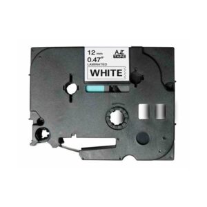Fita Compatível Brother TZe211  Laminada Texto Preto em Fundo Branco 6mm x 8 metros