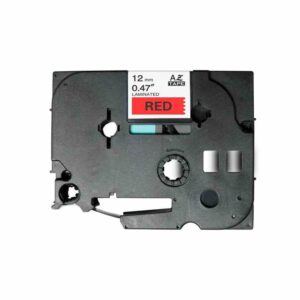 Fita Compatível Brother TZe431  Laminada Texto Preto em Fundo Vermelho  12mm x 8 metros