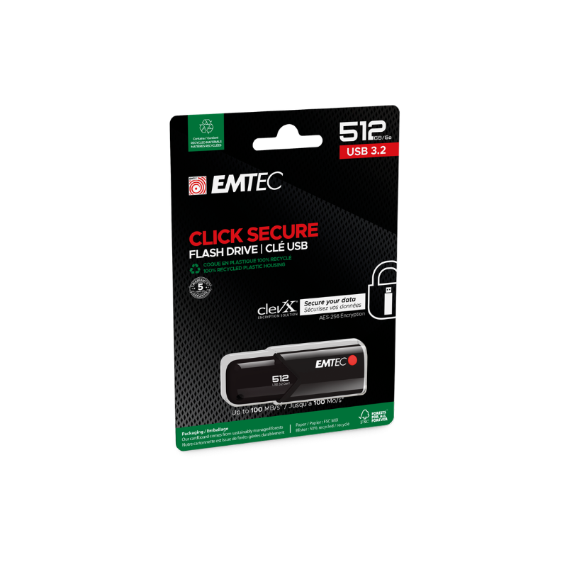 Emtec USB3.2 Click Secure B120 512GB