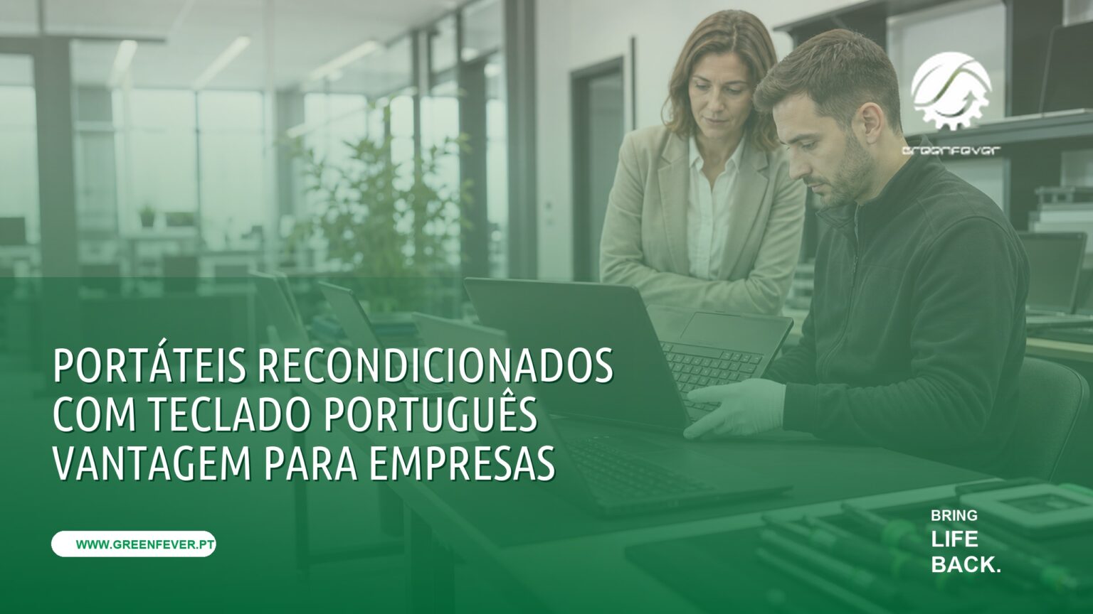 Portáteis recondicionados com teclado português: vantagem para empresas
