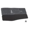 Teclado Sem Fios Ewent Ergonómico Recarregável QWERTY Português (PT) Preto