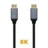 Cabo DisplayPort 1.4 AISENS Macho/Macho 8K 60 Hz 2 m Cinzento/Preto
