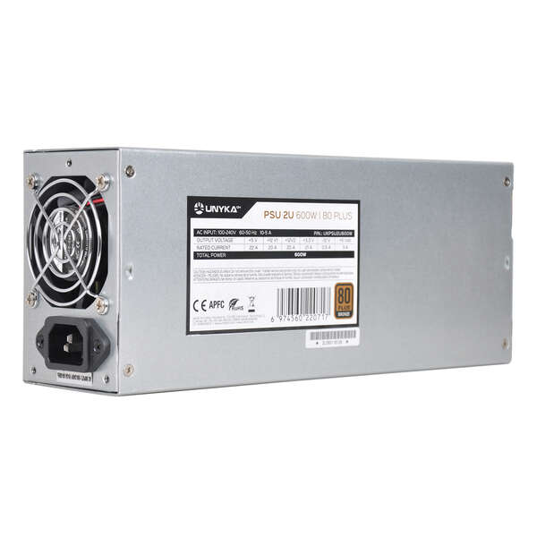 Fonte de Alimentação Unykach Flex 2U 600W 80 Plus Bronze – Flex 2U ATX