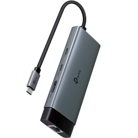 Docking USB Tipo-C TP-Link UH6120C 1xUSB Tipo-C 2xUSB 1xHDMI 4K 1xRJ45 1xUSB Tipo-C PD Cinza