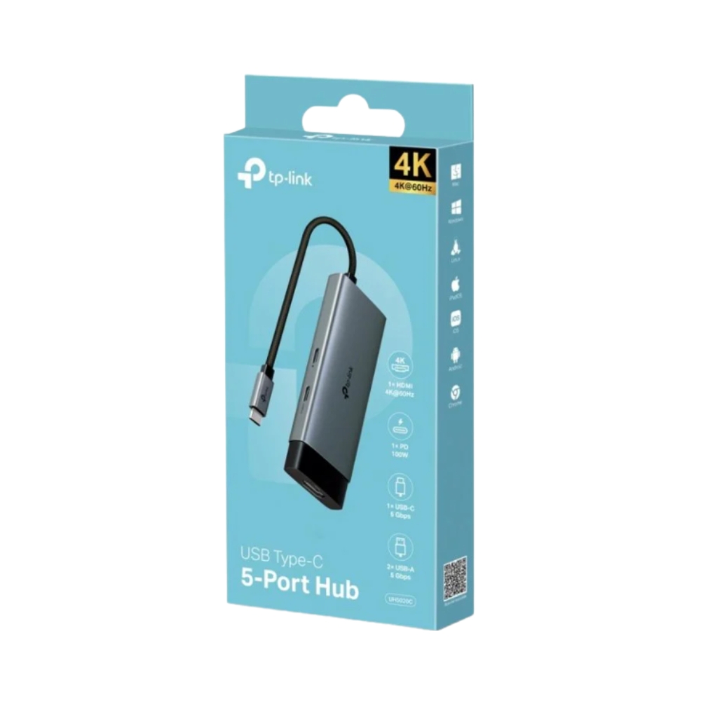 Docking USB Tipo-C TP-Link UH6120C 1xUSB Tipo-C 2xUSB 1xHDMI 4K 1xRJ45 1xUSB Tipo-C PD Cinza - Image 2