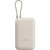 Powerbank Xiaomi 10000 mAh com Cabo USB-C Integrado 22.5 W Bege