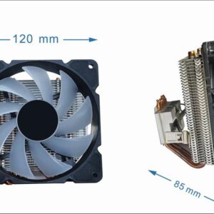 Dissipador de refrigeração da CPU 12 cm 100 W LED multicolorido 4 pinos - Image 4
