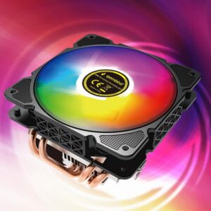 Dissipador de refrigeração da CPU 12 cm 100 W LED multicolorido 4 pinos - Image 5