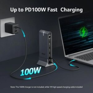 Alternative view of Docking Station Acer Type C 15in1  2xHdmi 4K 60HZ 1xDP 8K 30HZ 4xUSB A 3xUSB C 1xRJ45 1xSD 1xTF 1x3.5MM AUDIO