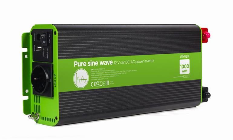 Inverter para Carro Gembird EG-PWC-PS1000-01 adaptador e inversor de corrente Input 10-16V Output 230V Auto 1000 W