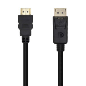 Cabo Conversor DisplayPort para HDMI AISENS 1 m Preto (Macho DisplayPort para Macho HDMI)