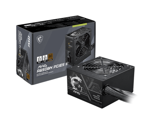Fonte de Alimentação MSI MAG A650BN PCIE5 II 650 W ATX 80 PLUS Bronze Preta