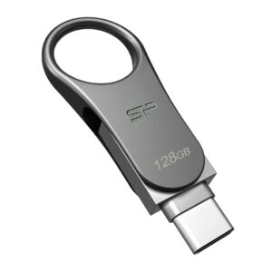 Pen Drive Silicon Power C80 128Gb Type-C e Usb 3.2 Dual em Metal - Image 3